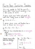 Summary of finite and infinite series for AP Mathematics