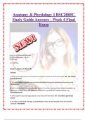 Anatomy & Physiology I BSC2085C Study Guide Answers - Week 4 Final Exam 2023