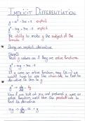 Summary of Implicit differentiation for AP Mathematics