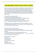 TSI READING PRACTICE STUDY GUIDE
