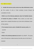 VUL MOCK EXAM 2 Questions and Answers &lpar;2022&sol;2023&rpar; &lpar;Verified Answers&rpar;