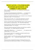 NICET LEVEL 1 WATER BASED SYSTEMS QUESTIONS AND CORRECT SOLUTIONS