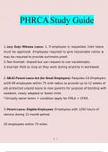   PHRCA Study Guide questions verified with 100&percnt; correct answers