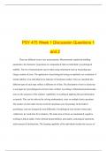 PSY 475 Week 1 Discussion Questions 1 and 2