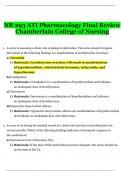 NR 293 ATI Pharmacology Final Review Chamberlain College of Nursing