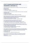 CCHT EXAM QUESTIONS AND ANSWERS (GRADED A)CCHT EXAM QUESTIONS AND ANSWERS (GRADED A)
