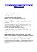 US HISTORY REGENTS PACKAGED EXAMS WITH COMPLETE SOLUTION