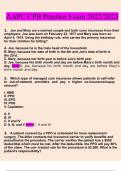 AAPC CPB Practice Exam questions and answers&lpar;2023&rpar; &lpar;verified answers&rpar;