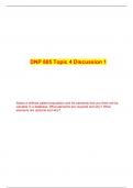 DNP 805 Topic 4 Discussion 1