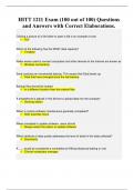 HITT 1211 Health Information Management&period;&lpar;100&percnt; Correct Answers&rpar;