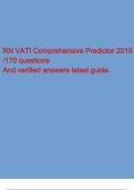 RN VATI Comprehensive Predictor 2019 /170 questions And verified answers latest guide.