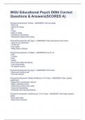 WGU Educational Psych D094 Correct  Questions & Answers&lpar;SCORED A&rpar;