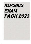 IOP2603 EXAM PACK 2023