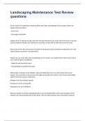 Landscaping Maintenance Test Review questions 2023 with 100&percnt; correct answers