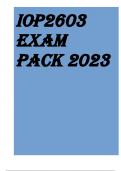 IOP2603 EXAM PACK 2023