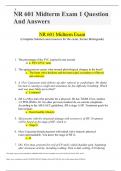 NR 601 Midterm Exam 1 – Question And Answers