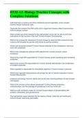 HESI A2- Biology Practice Concepts with Complete Solutions&period; 