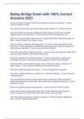 Bailey Bridge Exam with 100&percnt; Correct Answers 2023