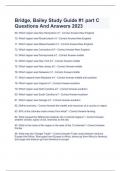 Bridge&comma; Bailey Study Guide &num;1 part C Questions And Answers 2023