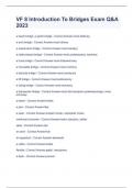 VF 8 Introduction To Bridges Exam Q&A 2023