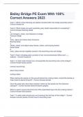 Bailey Bridge PE Exam With 100&percnt; Correct Answers 2023