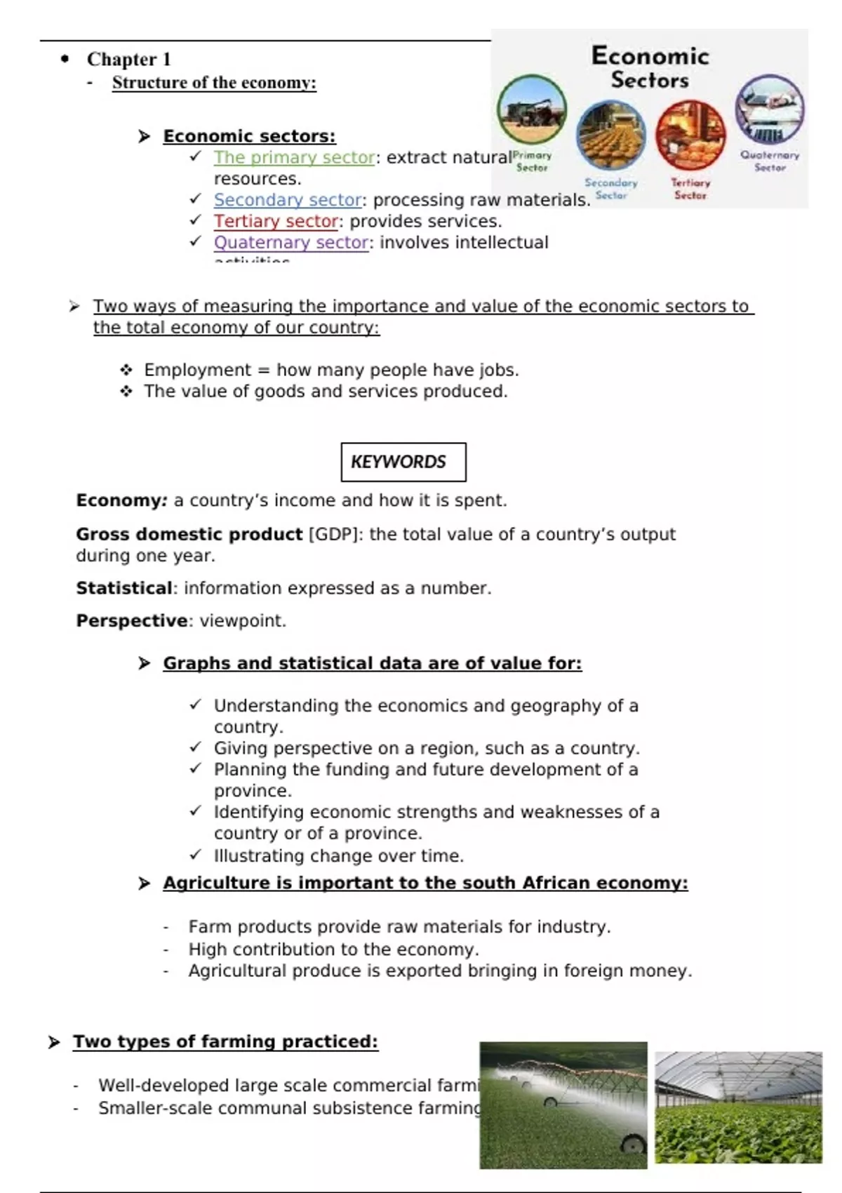 Economic geography - Geography GR12 summary/notes. - Geography - Stuvia SA