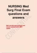 Med Surg 250 Questions and Answers final-exam 23