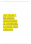ATI TEAS 7 - English & Language Usage Actual Exam Questions & Answers