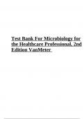 Complete Test Bank Microbiology for the Healthcare Professional 2nd Edition VanMeter Questions & Answers with rationales Chapter 1-25