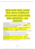 NEW AHIP FINAL EXAM TEST WITH COMPLETE   SOLUTIONS QUESTIONS AND ANSWERS   ALL VERIFIED 