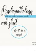 Psychopathology summary sheet