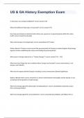 US & GA History Exemption Exam 2023 with 100&percnt; correct answers