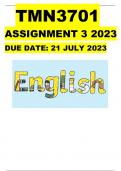 TMN3701 ASSIGNMENT 3 2023 DUE DATE 21 JULY 2023 DETAILED ANSWERS WITH GRADE 4 ENGLISH LESSON PLAN