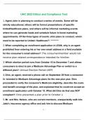 UHC 2022 Ethics and Compliance Quiz Bank 100&percnt; Verified