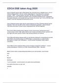 CDCA DSE taken Aug 2020&vert;LATEST UPDATE&vert;GUARANTEED SUCCESS