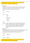 NUR2488 Mental Health Nursing Exam 3 Questions and answers 100&percnt; correct latest update 2023
