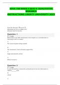 EDUC 750 WEEK 5 QUIZ 4: QUALITATIVE RESEARCH INSTRUCTIONS LIBERTY UNIVERSITY 2023 