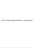 PSYC 354 Chief Complaint Health Report – Liberty University.