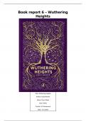 Boekverslag Wuthering Heights van Emily Brontë uit 6 vwo (cijfer: 10)