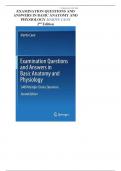  BASIC ANATOMY & PHYSIOLOGY MARTIN CAON 2nd Ed EXAMINATION - QUESTIONS & ANSWERS WITH EXPLANATIONS LATEST UPDATE