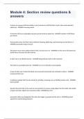 Module 4&colon; Section review questions & answers