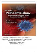 APPLIED PATHOPHYSIOLOGY A CONCEPTUAL APPROACH TO THE MECHANISMS OF DISEASE 3RD ED BRAUN TEST BANK - (QUESTIONS & ANSWERS) LATEST UPDATE 2023