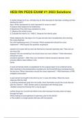 HESI RN PEDS EXAM V1 2023 Solutions &lpar;100&percnt;&rpar; Questions and Answers