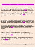 Cybersecurity Management II - Tactical - C795 Preassessment questions and answers&lpar;2023&rpar; &lpar;verified answers&rpar;