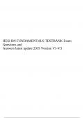 HESI RN FUNDAMENTALS TESTBANK Exam Questions and Answers latest update 2019 Version V1-V3