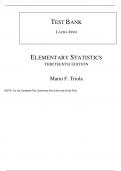 Essentials of Statistics, 6e Mario F. Triola (Test Bank)