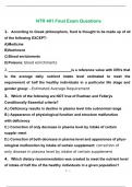 NTR Final Exam 2023-2024 Practice Questions and Answers Complete