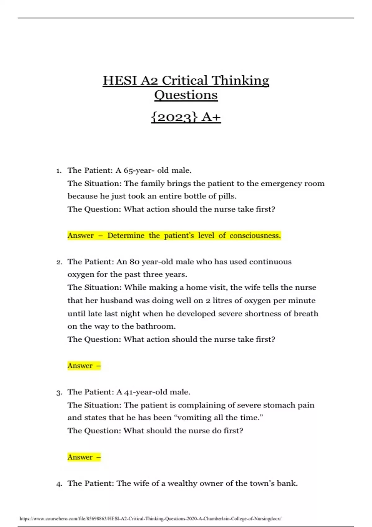 critical thinking in hesi a2