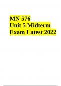 MN 576 Unit 5 Midterm  Exam Latest 2023