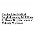 Medical Surgical Nursing 7th Edition D.Ignatavicius and M.Linda Workman Test BANK
